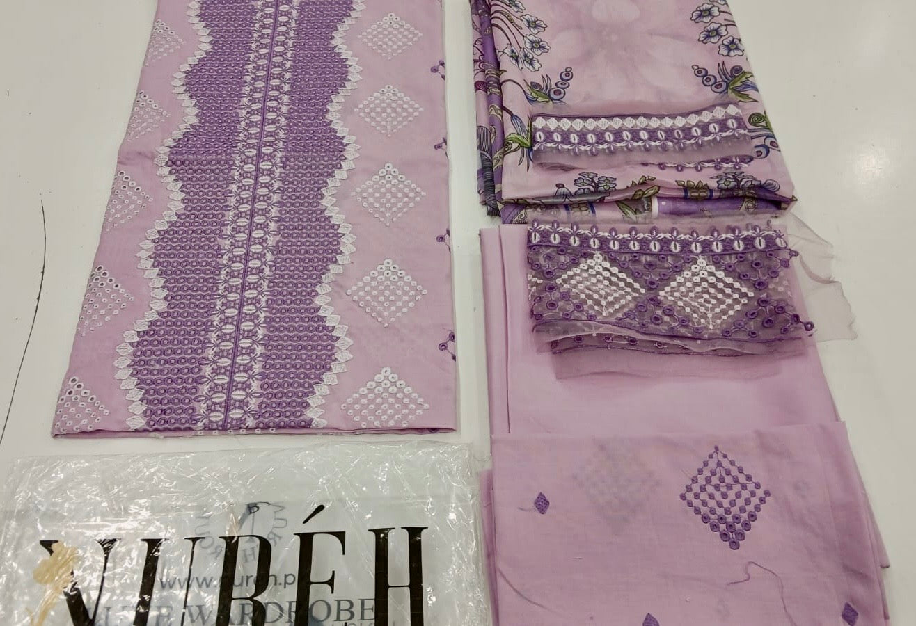 Nureh Riaz Arts Luxury Embroidered 3pc-3