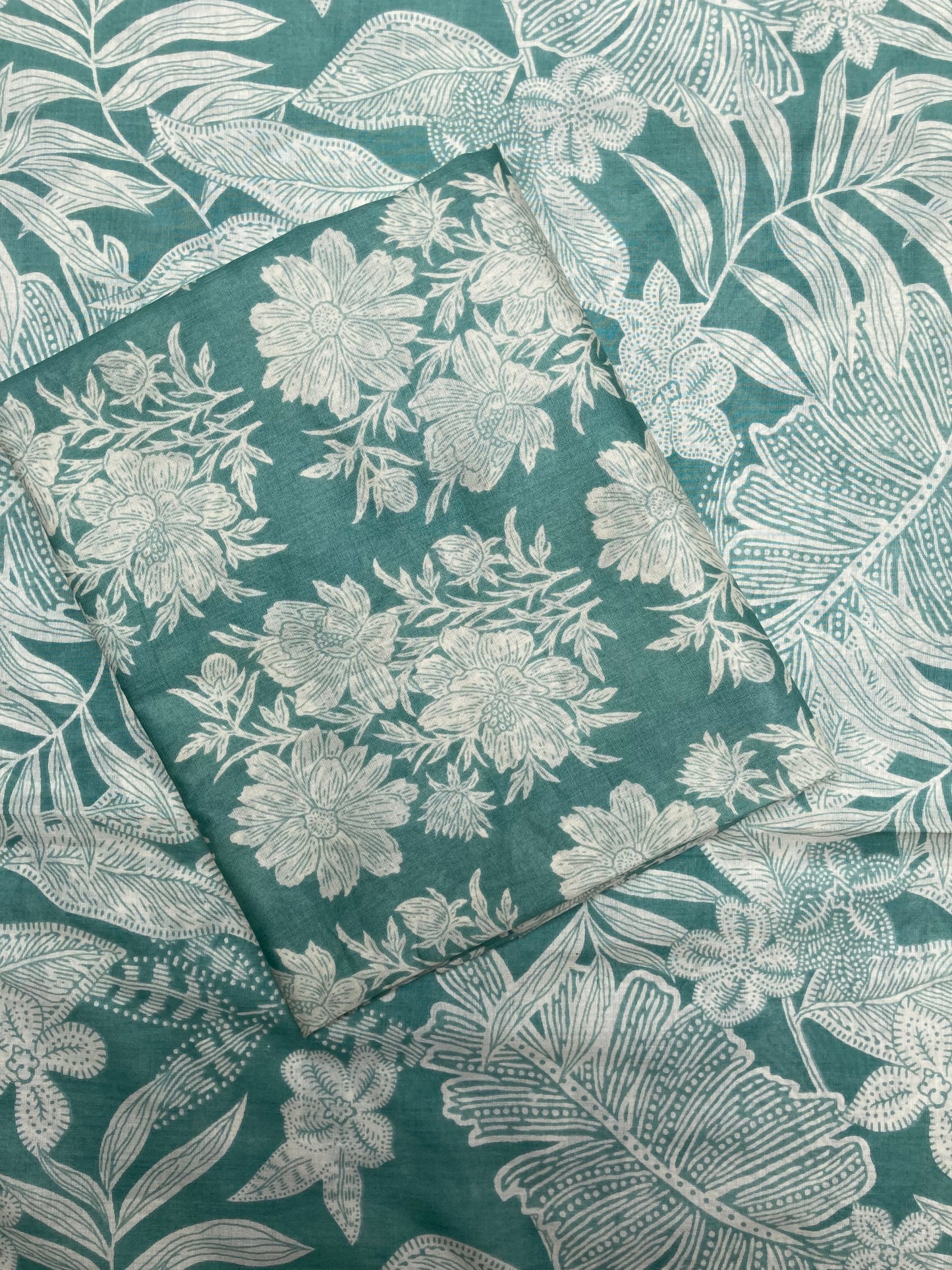 Beechtree All-Over 2-Piece Unstitched Lawn Suit – Teal Green