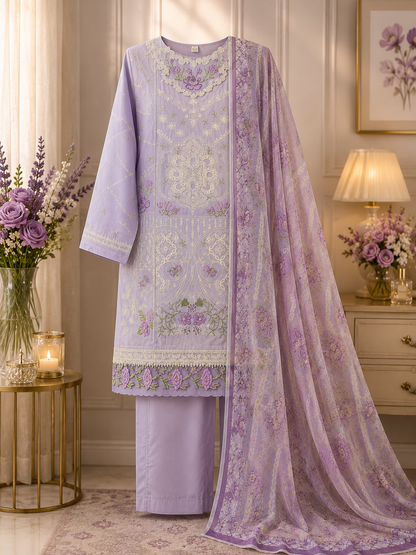 Nureh Riaz Arts Luxury Embroidered 3pc - Design 12