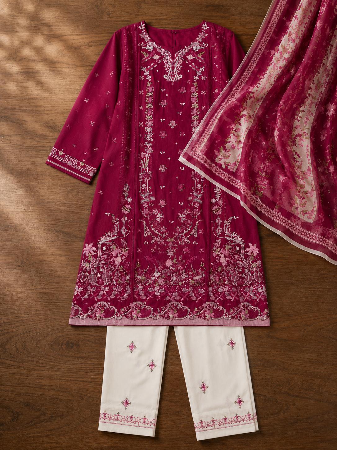 Wirsa Regular 3 — 3PC Embroidered Lawn Suit