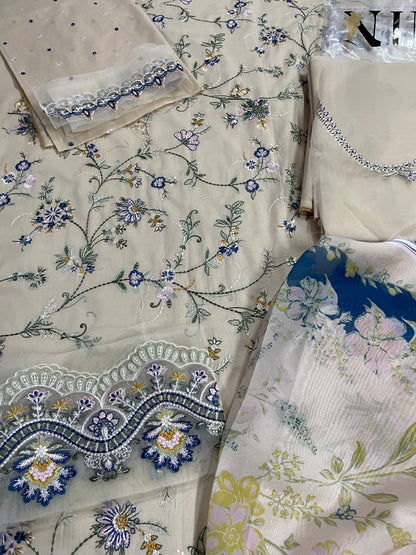 Nureh Riaz Arts Luxury Embroidered 3pc - Design 11