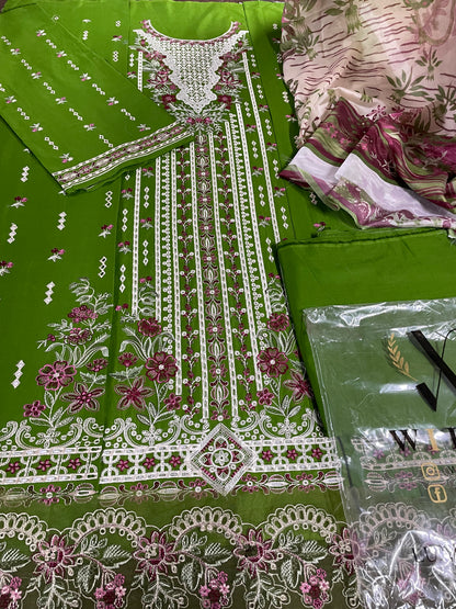 Wirsa Fabric luxury chiffon party wear dress with heavy embroidery