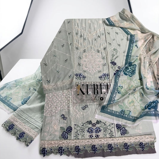 Nureh Riaz Arts Luxury Embroidered 3pc - Design 7