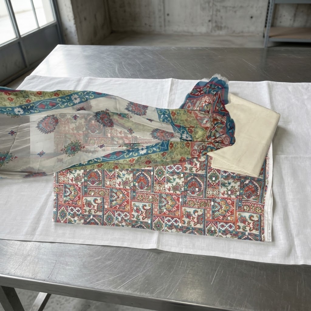 Big festive markdown sale digital printed lawn suit Wirsa Fabric
