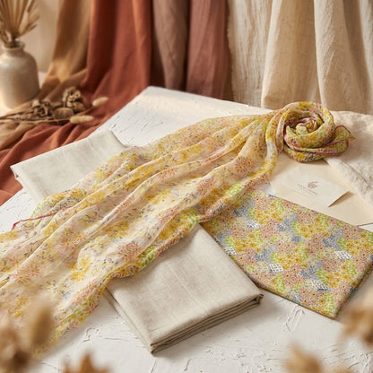 Bareeze Embroidered 3pc Suit with Printed Chiffon Dupatta - Design 13