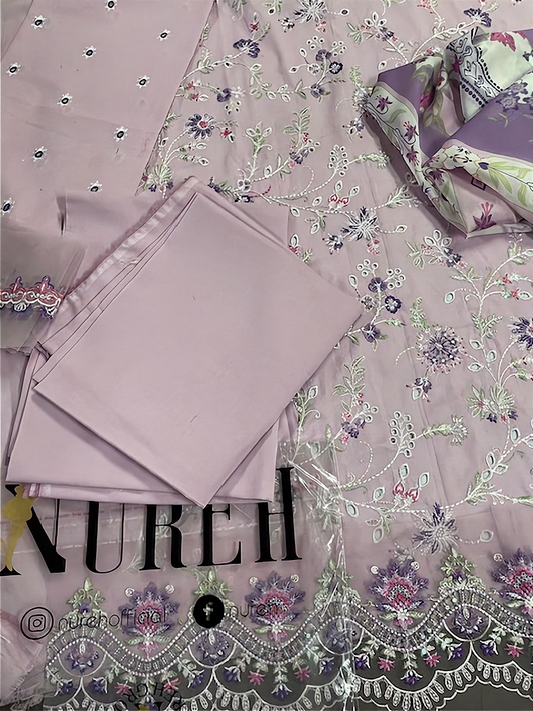 Nureh Riaz Arts Luxury Embroidered 3pc - Design 10