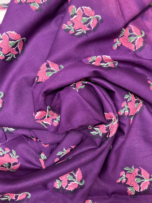 Beechtree All-Over 2-Piece Unstitched Lawn Suit – Purple