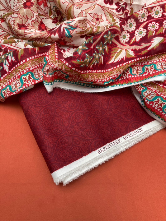 Beechtree 3-Piece Unstitched Lawn Suit