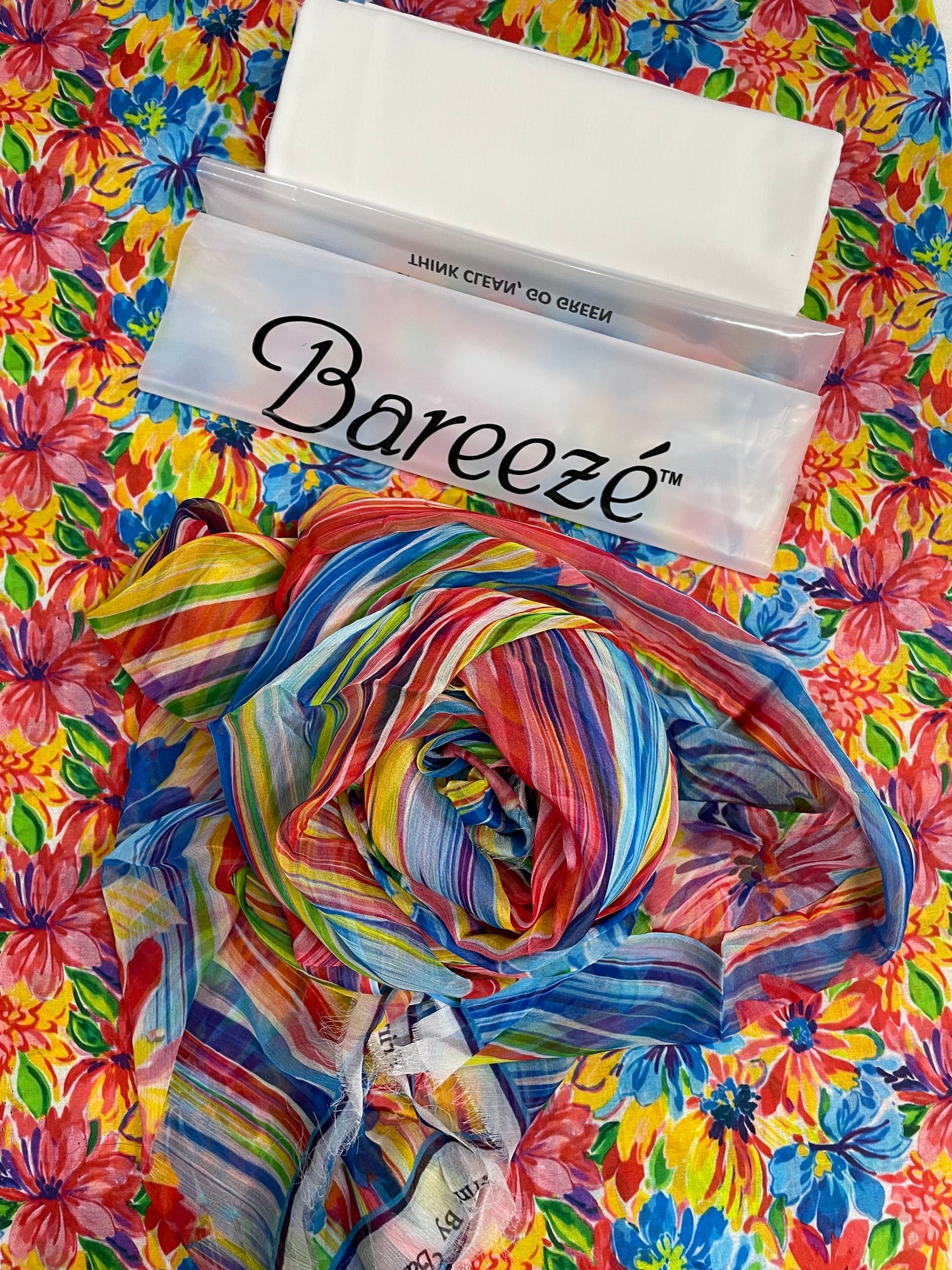 Bareeze Printed 3pc Suite with Chiffon Dupatta - Design 10