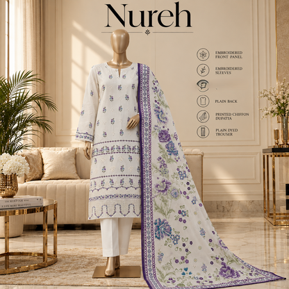Nureh Riaz Arts Luxury Embroidered 3pc - Design 17