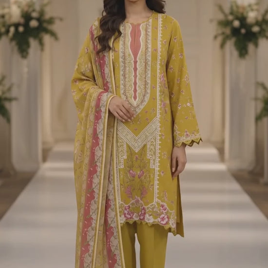 luxury embroidered pakistan lawn sale price by wirsa fabric