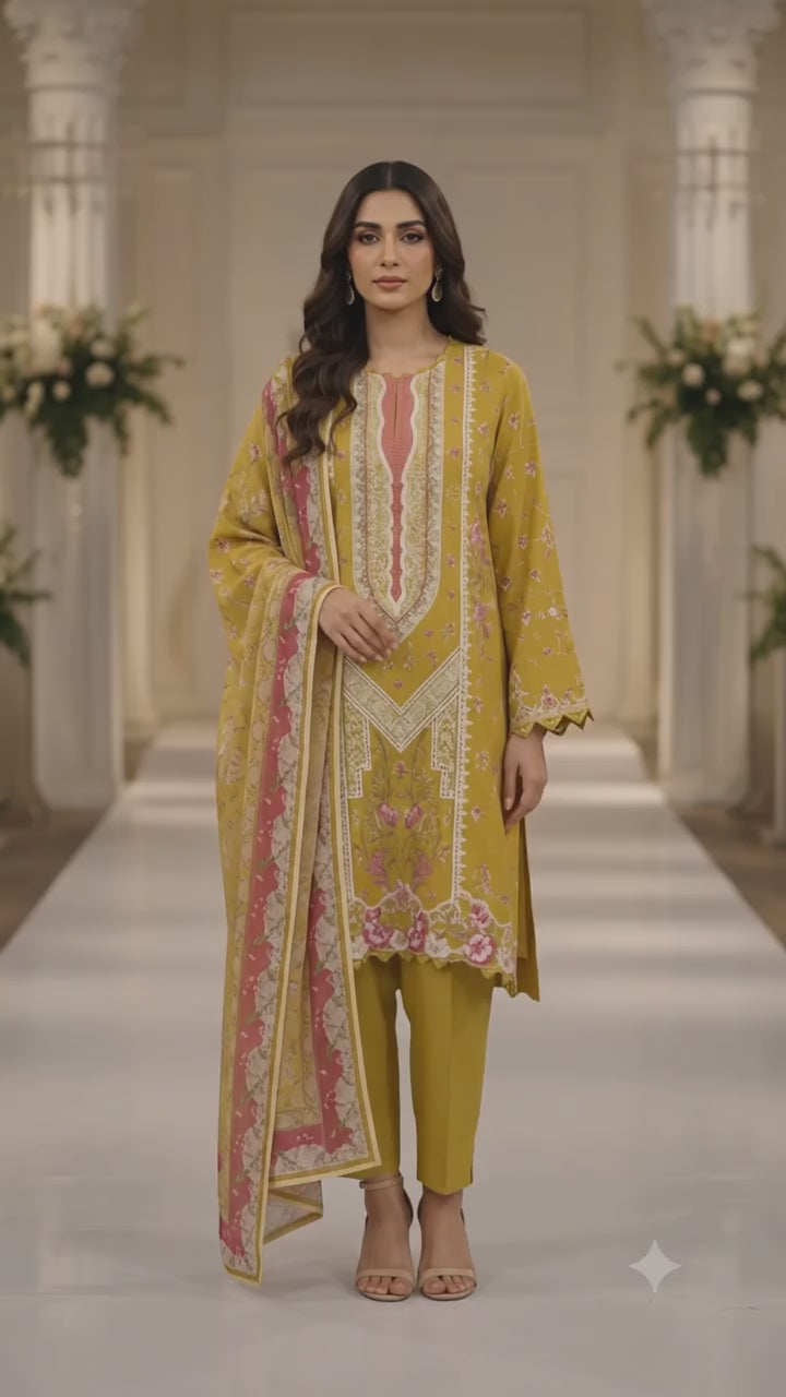 luxury embroidered pakistan lawn sale price by wirsa fabric