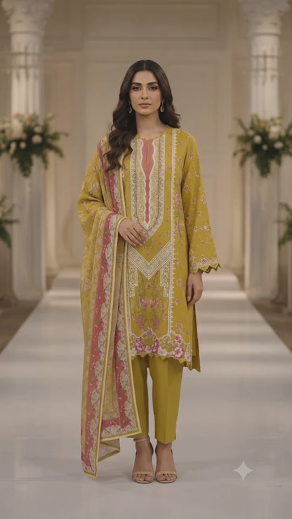 luxury embroidered pakistan lawn sale price by wirsa fabric