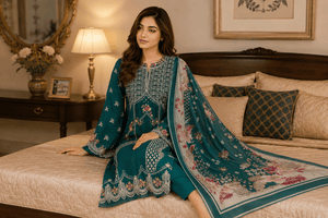 Nureh Riaz Arts Luxury Embroidered 3pc - Design 31