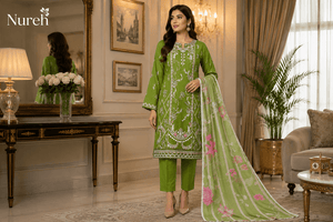 Nureh Riaz Arts Luxury Embroidered 3pc - Design 32