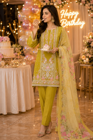 Nureh Riaz Arts Luxury Embroidered 3pc - Design 27