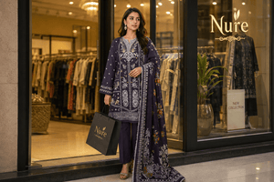 Nureh Riaz Arts Luxury Embroidered 3pc - Design 30