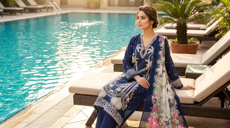 Designer replica luxury chiffon wedding wear collection Wirsa Fabric
