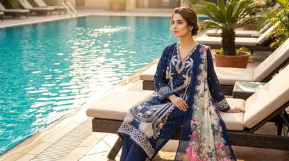 Designer replica luxury chiffon wedding wear collection Wirsa Fabric