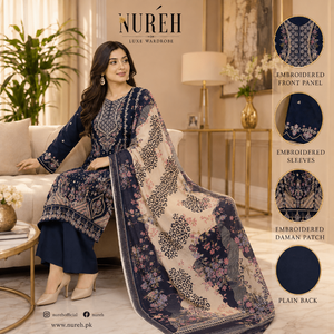 Nureh Riaz Arts Luxury Embroidered 3pc - Design 29